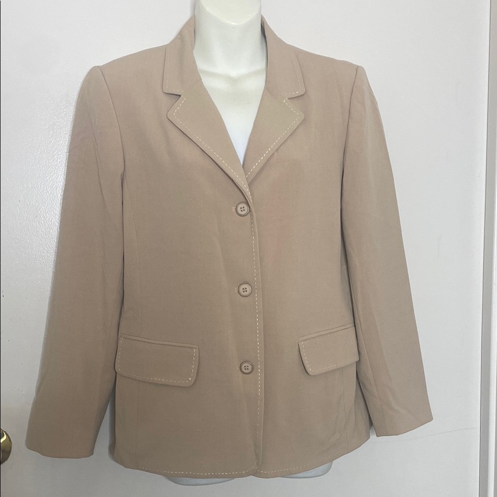 Sag Harbor Tan Blazer Classic Professional Style